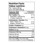 Treat Yourself Treats Peanut Butter Crunch Bar Nutritional Values Table
